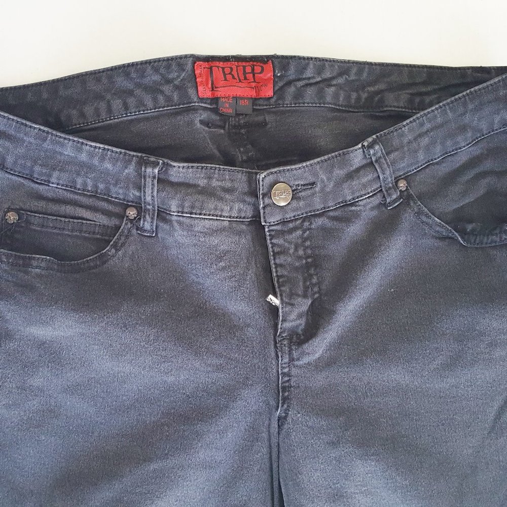TRIPP NYC Black Denim Jeans Pant 18 Stretch To Fit Rocker